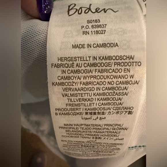 Women’s Green Boden Halter Swimsuit Size 12L (UK Size 16L) - Picture 5 of 5